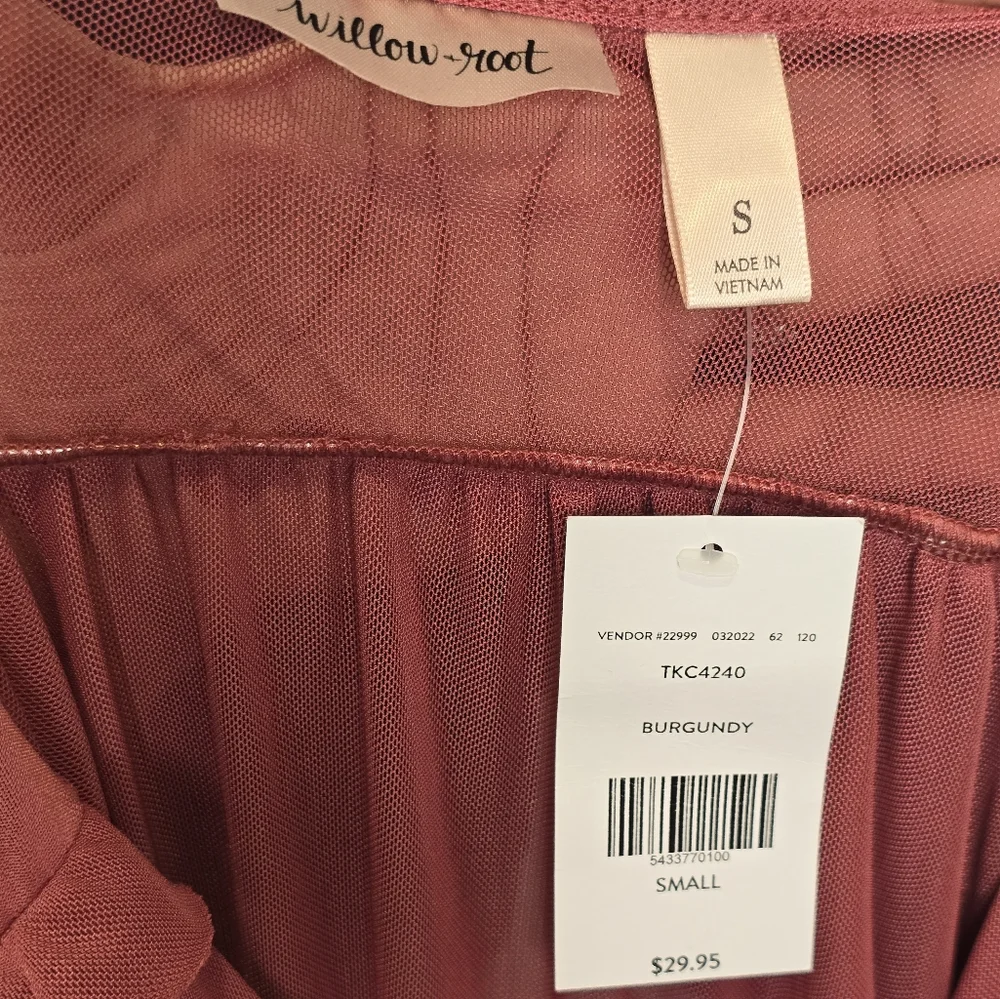Tiered Ruffle Mesh Cropped Top - Picture 12 of 12
